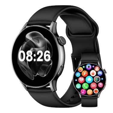CardoO X Orbit Smart Watch - 1.6-Inch AMOLED Display - Black