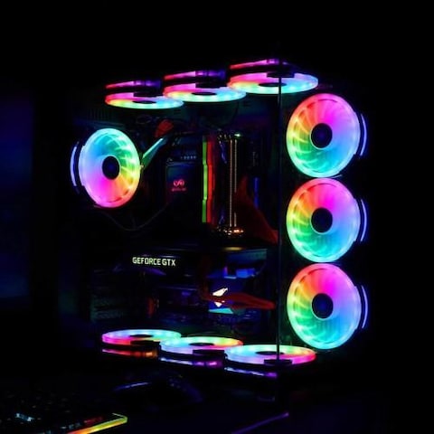 F2089 RGB LED Cooling Fan 120x120cm Quiet Edition High Airflow DC 12V For Computer Case