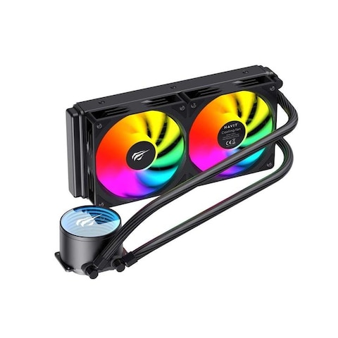 مبرد سائل لوحدة المعالجة المركزية Gamenote F2001 مقاس 240 مم باللون الأبيض - متوافق مع AM5 وIntel LGA1700