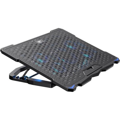 F2076 Gaming Laptop Cooling Pad With 4 Quiet Fans & RGB For 12-17 Inch Laptop ,Black