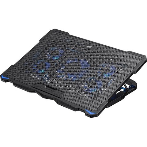 F2076 Gaming Laptop Cooling Pad With 4 Quiet Fans & RGB For 12-17 Inch Laptop ,Black