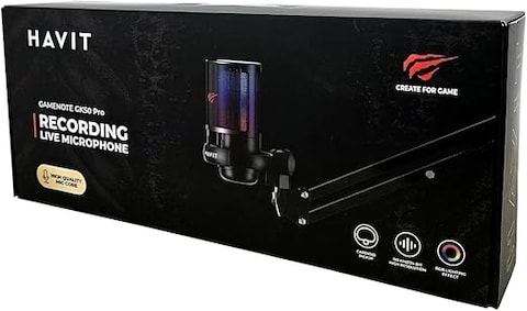 Havit Gamenote GK50 PRO RGB Gaming Professional Gamer Publisher Microphone and Desk Stand