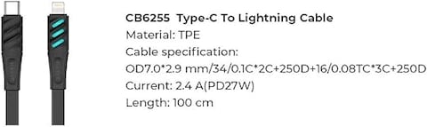 Havit type c to lightning cable with Led light indicator CB6255