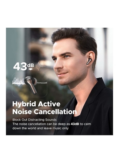 سماعات أذن بلوتوث لاسلكية Capsule3 Pro سماعات صوت عالية الدقة LDAC Hybrid Active إلغاء الضوضاء سماعات 6 ميكروفونات وضع الشفافية وضع اللعب، وقت تشغيل 52 ساعة مع حافظة