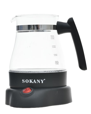 سوكاني غلاية قهوة كهربائية زجاجية SK-09045 بقوة 600W وسعة 800 مل