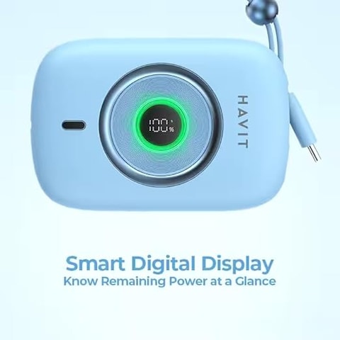 Havit Fast charging Power Bank PB5214 10000mAh PD 35W Sky Blue