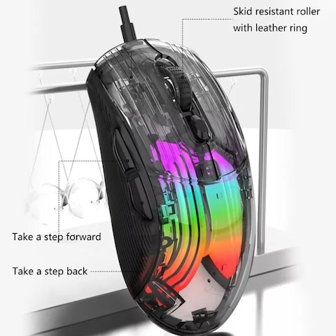 Gaming Mouse MS1011SE, 1200-7200dpi, 6 buttons, Programmable, RGB, 113g, 1.5m, USB, White