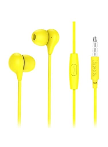 Hoco In-Ear Earphones With Mic Yellow
