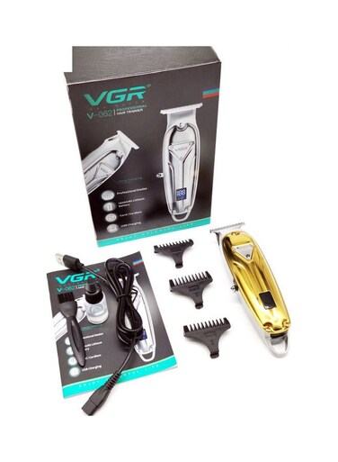 ماكينة حلاقة كهربائية VGR V-062 بشاشة LCD ذهبية اللون