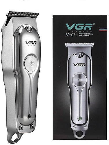 ماكينة حلاقة شعر ستانلس ستيل بمنفذ USB و3 امشاط من في جي ار V-071