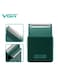 ماكينة حلاقة VGR V-376 للرجال - دقيقة، قابلة لإعادة الشحن عبر منفذ USB، مزودة بأداة تشذيب منبثقة - لون أخضر