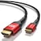 JSAUX Mini HDMI to HDMI Cable 6FT, High Speed 4K 60Hz HDMI 2.0 Nylon Braided Cord, Compatible with Camera, Camcorder, Tablet and Graphics/Video Card, Laptop, Raspberry Pi Zero W, Grey Aluminum Shell
