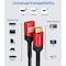 HDMI Male To HDMI Female Extension High Speed 4K@60Hz Adapter Durable Nylon Braided , 3.3FT Black &amp; Red