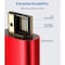 HDMI Male To HDMI Female Extension High Speed 4K@60Hz Adapter Durable Nylon Braided , 3.3FT Black &amp; Red