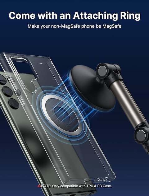 Jsaux Magnetic Cup Holder Phone Mount, Black
