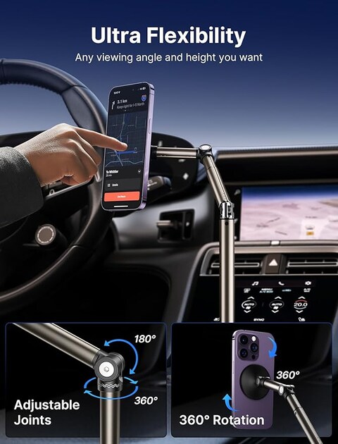 Jsaux Magnetic Cup Holder Phone Mount, Black