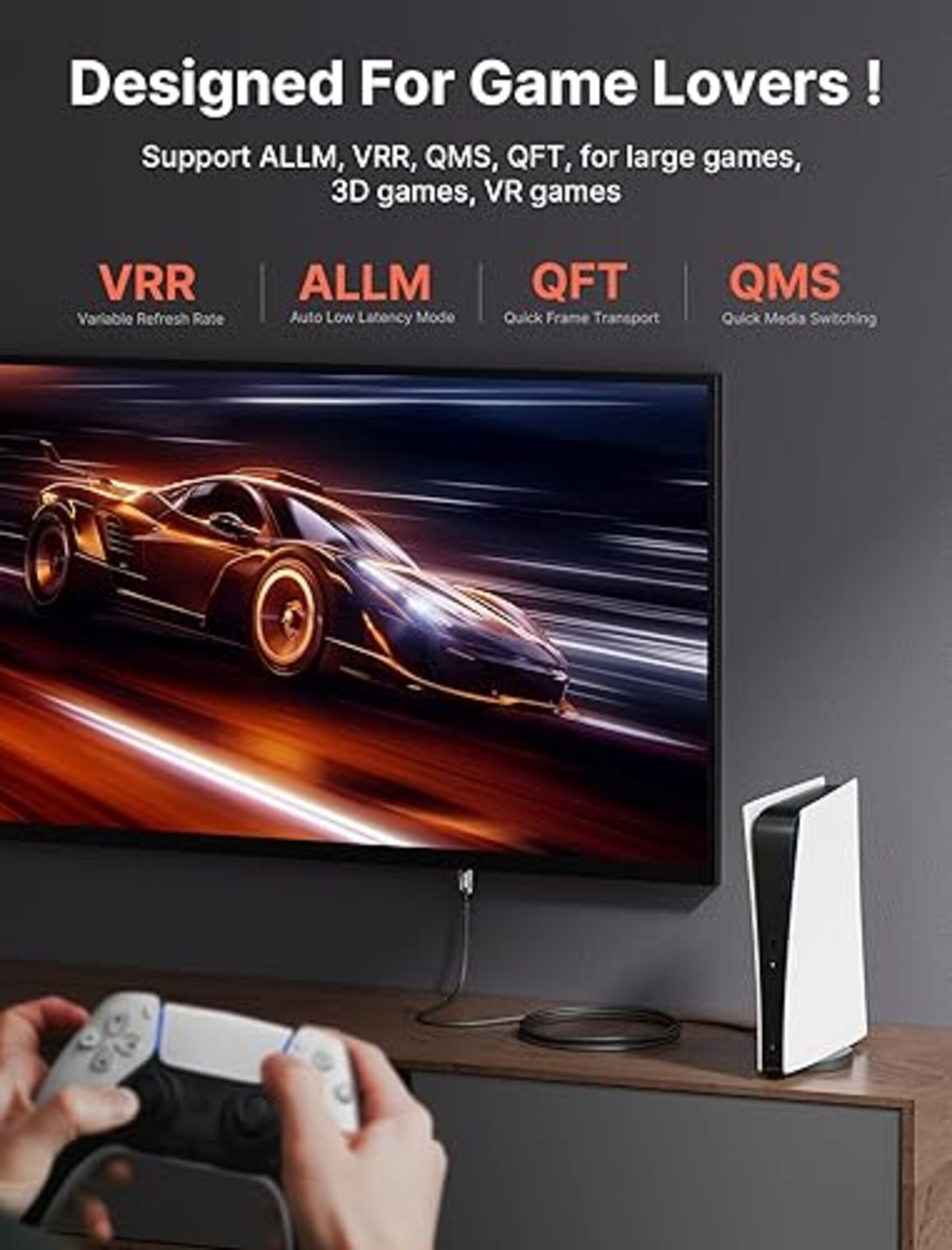 تسوق كابل HDMI 8K 2.1 بطول 16 قدم من جي سوكس، طويل فائق