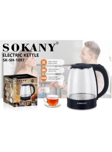 Sokany SK-SH-1097 Electric Kettle (2 L, Black)