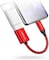 وصلة او تي جي من سلسلة ارمور جايساكس USB نوع سي ذكر (ثاندربولت 3) الى USB-A 3.0 انثى مع كابل متين النايلون المضفر بطول 0.16 متر، احمر