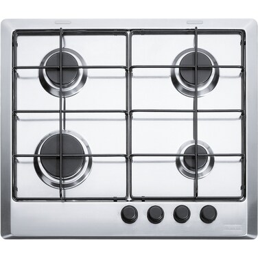 Franke Built-in Gas Hob, 60 cm, 4 Burners, Enamel Pan Supports, Stainless Steel, FHMR6044GXSE