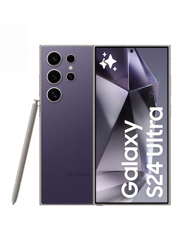 سامسونج جالكسي S24 الترا ثنائي الشريحة تيتانيوم بنفسجي 12 جيجابايت رام 256 جيجابايت 5G - إصدار الشرق الأوسط