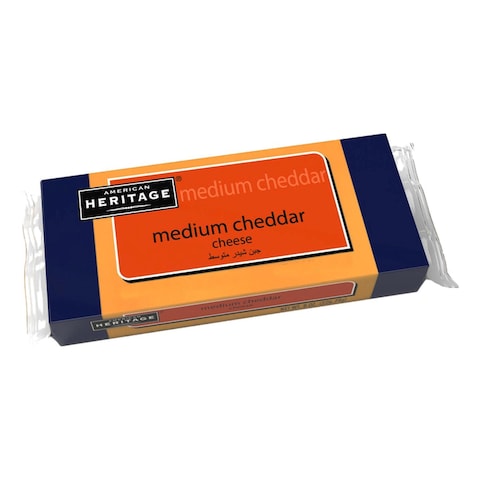 American Heritage Medium Cheddar Cheese 227 Gram