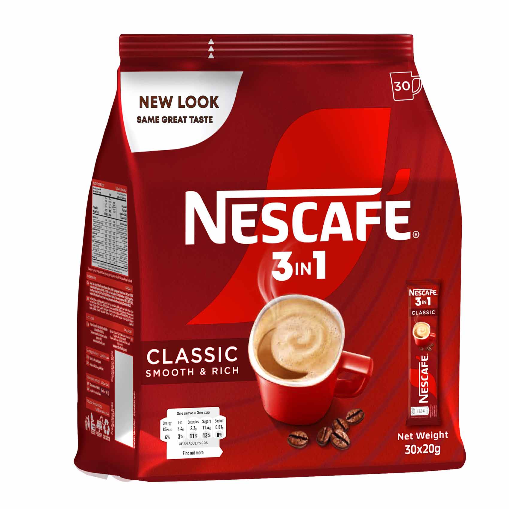 Nescafe My Cup Three In One Classic 20 Gram 30 Pieces product thumbnail 2