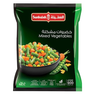 Sunbulah Mixed Vegetables Frozen 900 Gram