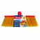 Vileda Outdoor Floor Broom with Stick, Trapezoidal Shape, Rough surfaces, Sweeping Up Rubbish, Weather-Resistant, Easy To Clean, Red &amp; Yellow, 33 x 6 x 140 Cm