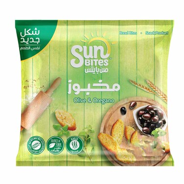 صن بايتس شرائح خبز محمص بالزيتون والزعتر البري 18 غرام