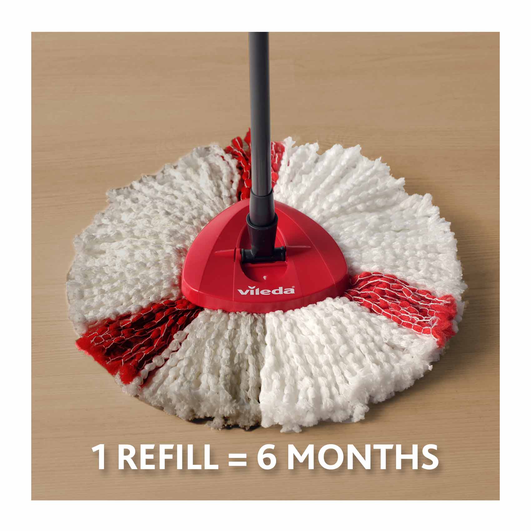 Vileda Turbo 2in1 mop refill – suitable for all hard floor surfaces product thumbnail 4