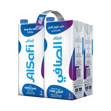 الصافي حليب كامل الدسم 1 لتر 4 حبات