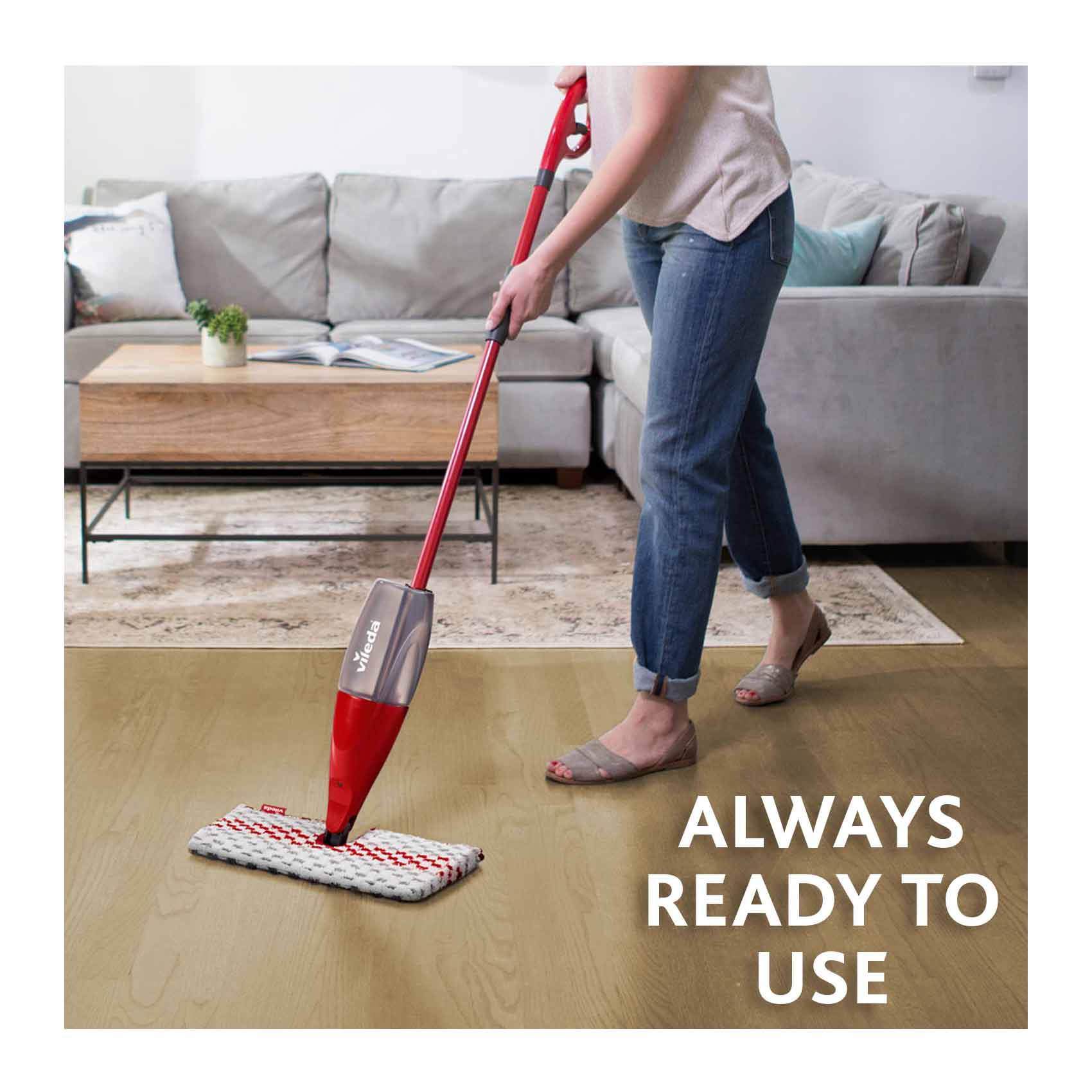 Vileda 1-2 Spray Max mop 650 ml Microfibre mop with sprayer Mop floors without a bucket Suitable for all types of flooring Reusable microfibre pad product thumbnail 3