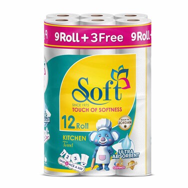 Soft Kitchen Rolls 12 Pieces