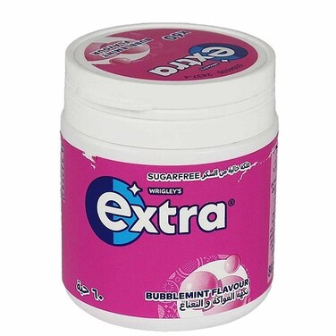 Extra Gum Bubblemint Flavor Sugar Free 84 Gram