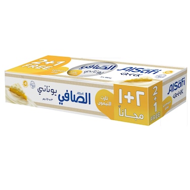 الصافي لبن يوناني بنكهة الليمون 150 غرام 3 حبات