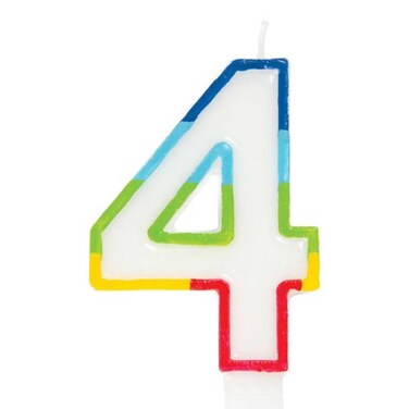 4 شمع ميلاد رقم