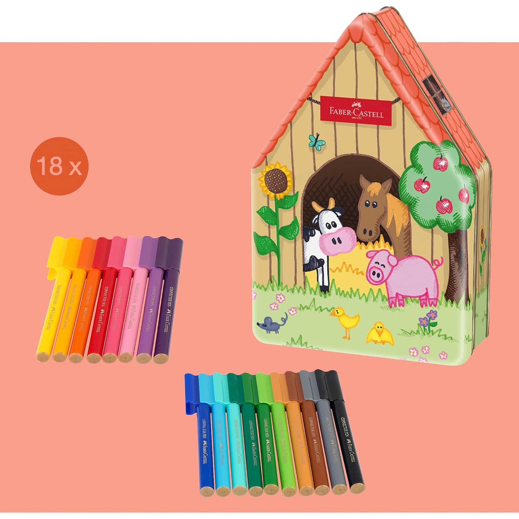 Faber Castell Pen Farm House Tin 18 Pieces product thumbnail 2