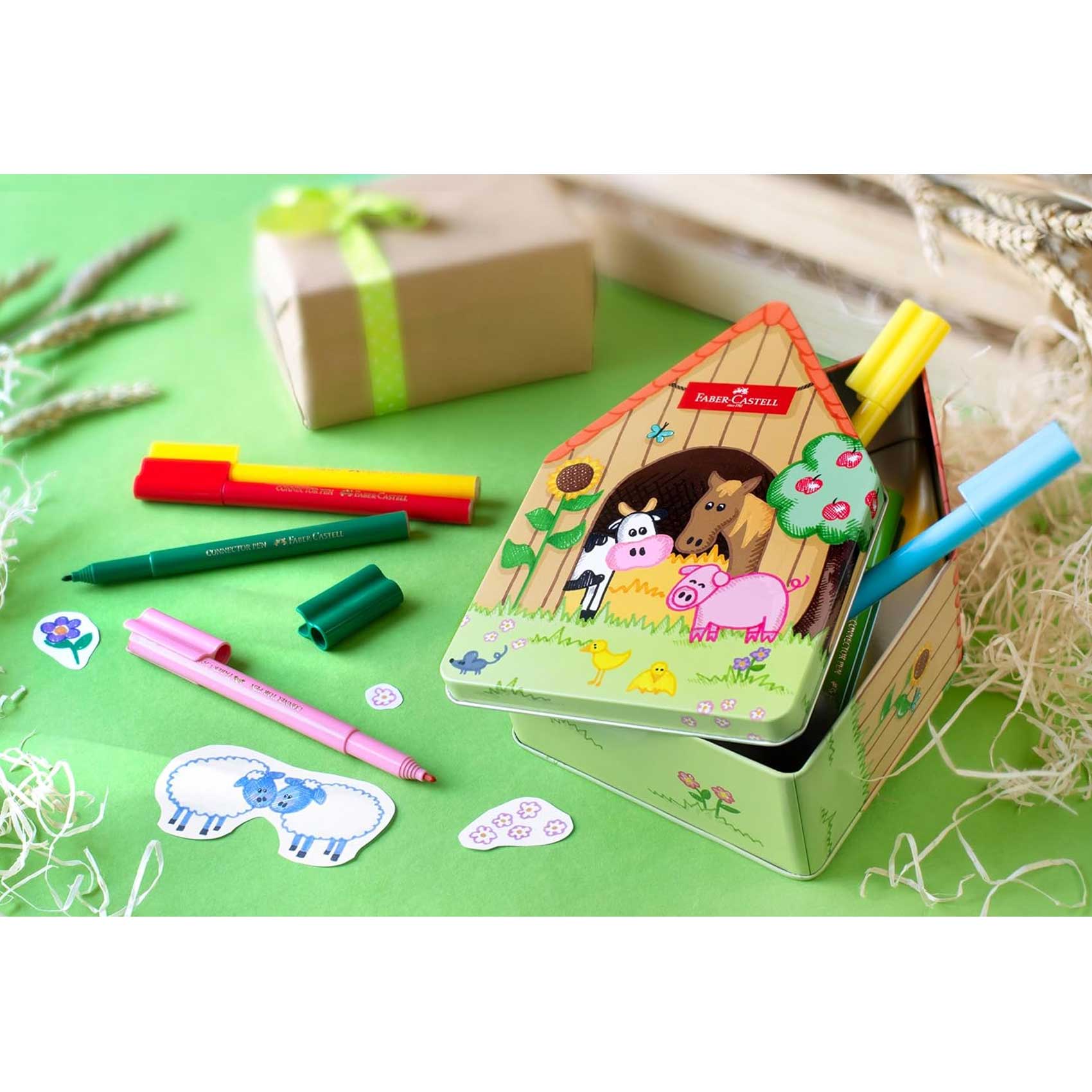 Faber Castell Pen Farm House Tin 18 Pieces product thumbnail 3