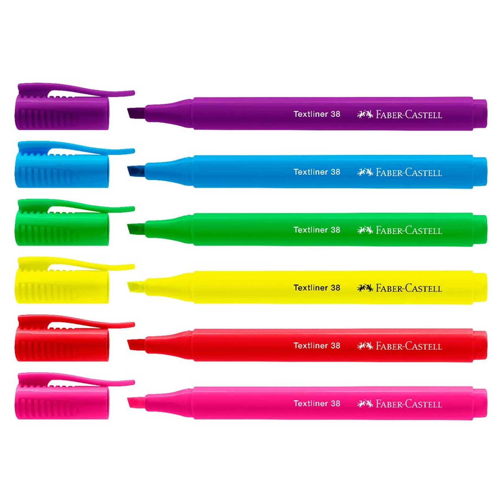 Faber-Castell Textliner 38 Assorted Hanging Sleeve Box 6 Pieces product thumbnail 2