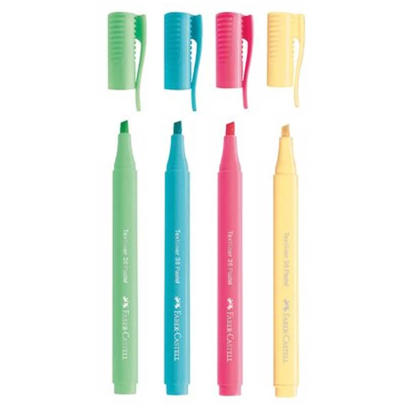 Faber-Castell Textliner 38 Pastel Assorted Hanging Sleeve Box 4 Pieces product thumbnail 2