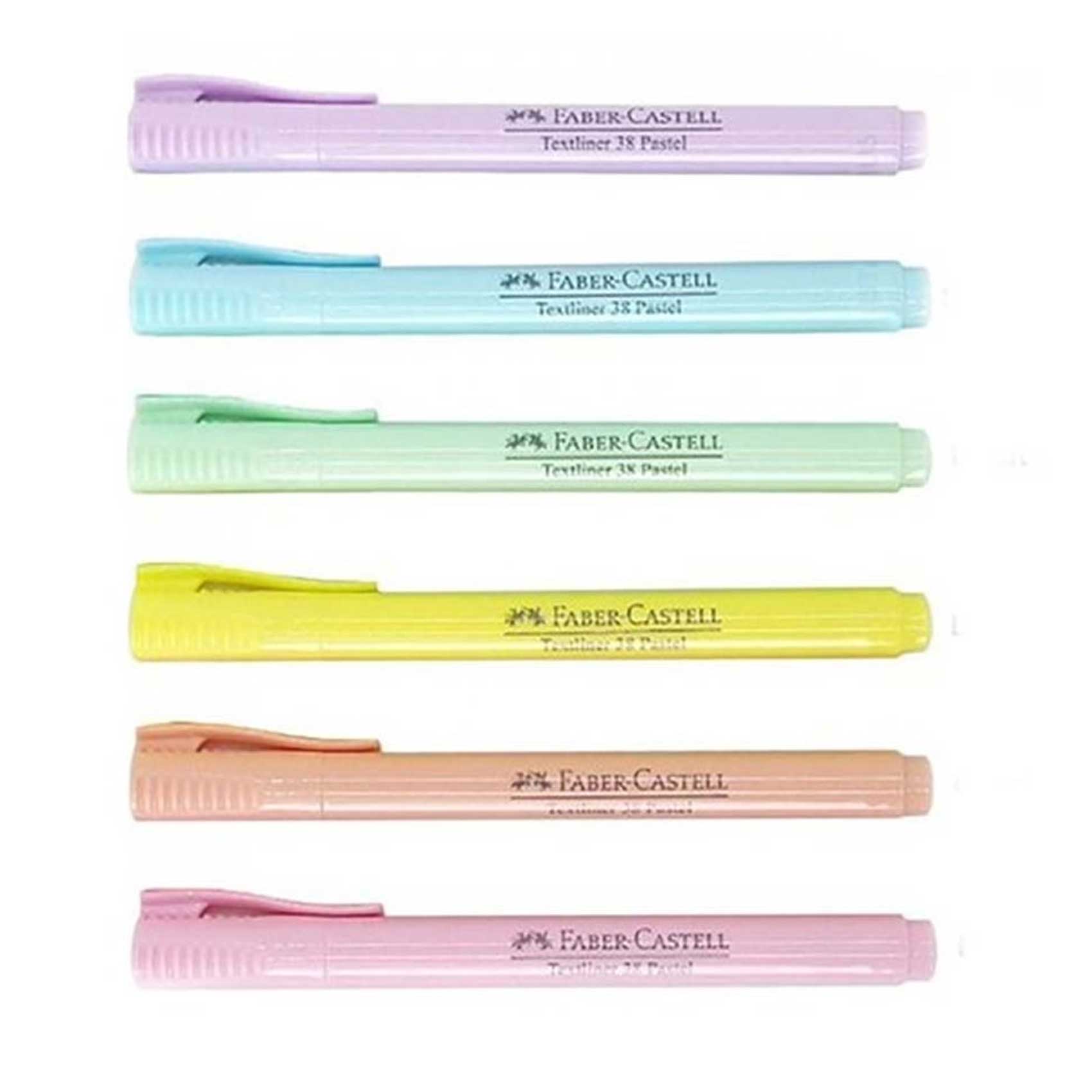 Faber-Castell Textliner 38 Pastel Assorted Hanging Sleeve Box 6 Pieces product thumbnail 2