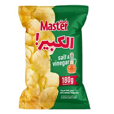 ماستر الكبير رقائق الشيبس بنكهة الملح و الخل 180 غرام