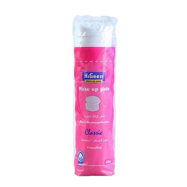 هايجين قطن لإزلة المكياج 80 قطعة