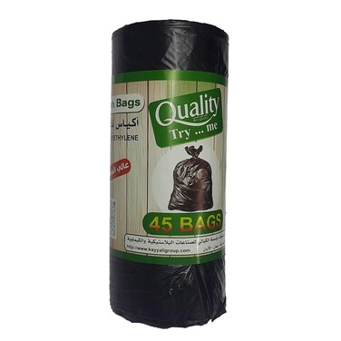كواليتي اكياس نفايات قياس 70x80 سم عدد 45 كيس