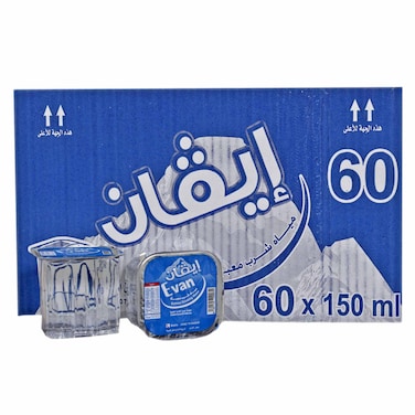 ايفان مياه كاسات 150 مل عدد 60 حبة