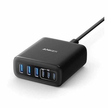 آنكر A2154K11 شاحن بقوة 112 واط 6 منافذ تايب سي  و3 سنون لون أسود