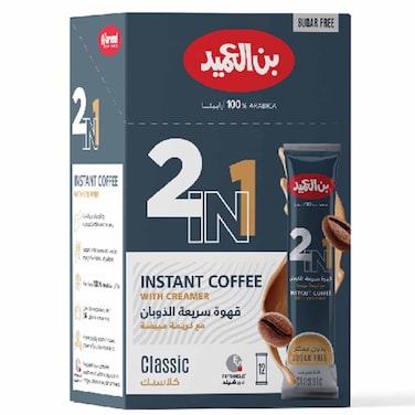 العميد قهوة سريعة الذوبان 2 في 1 عدد 12 ظرف