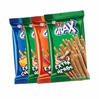 كراس كراكيرز ستيك بنكهات متنوعة 45 غرام 4 قطع