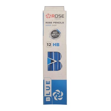 Rose Pencils 12 Pieces Blue